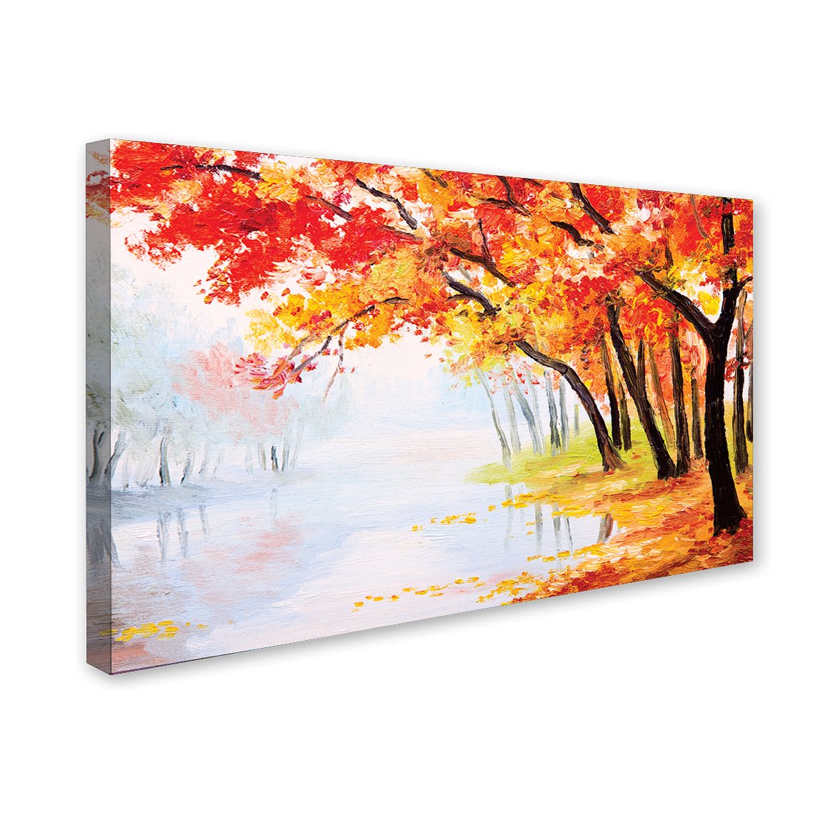 Classic Red Colorful Tree Forest Premium Canvas Wall Painting decorative masterpiece for home decor